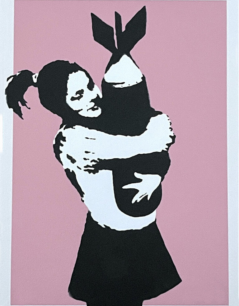 Banksy Bomb Hugger (Pink edition)