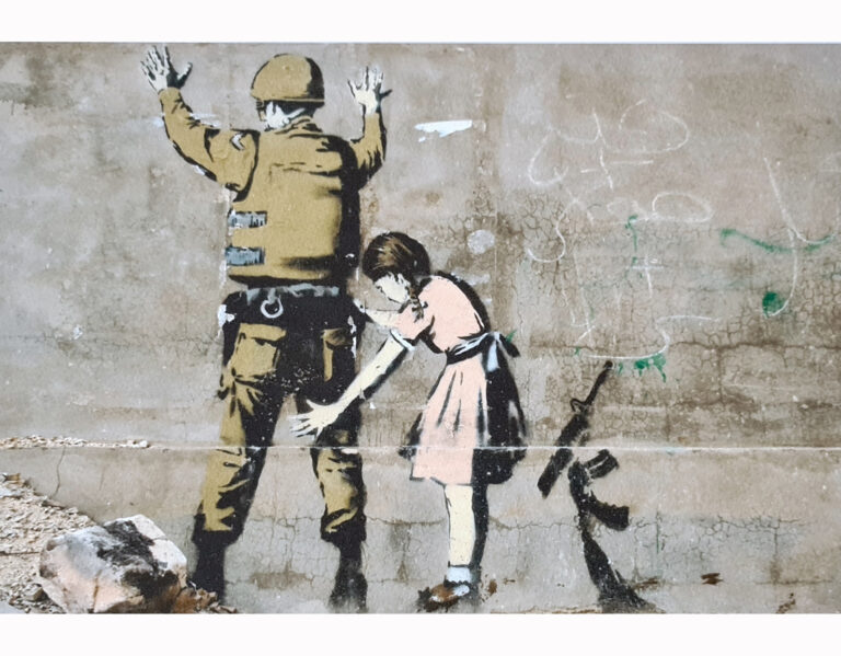 Banksy Girl Frisking Soldier (2007)