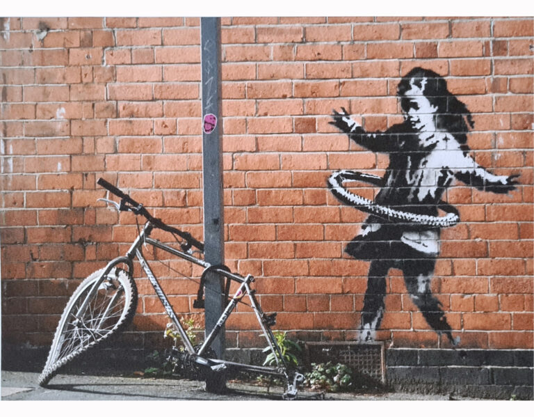 Banksy Girl playing hula hoop (2020)