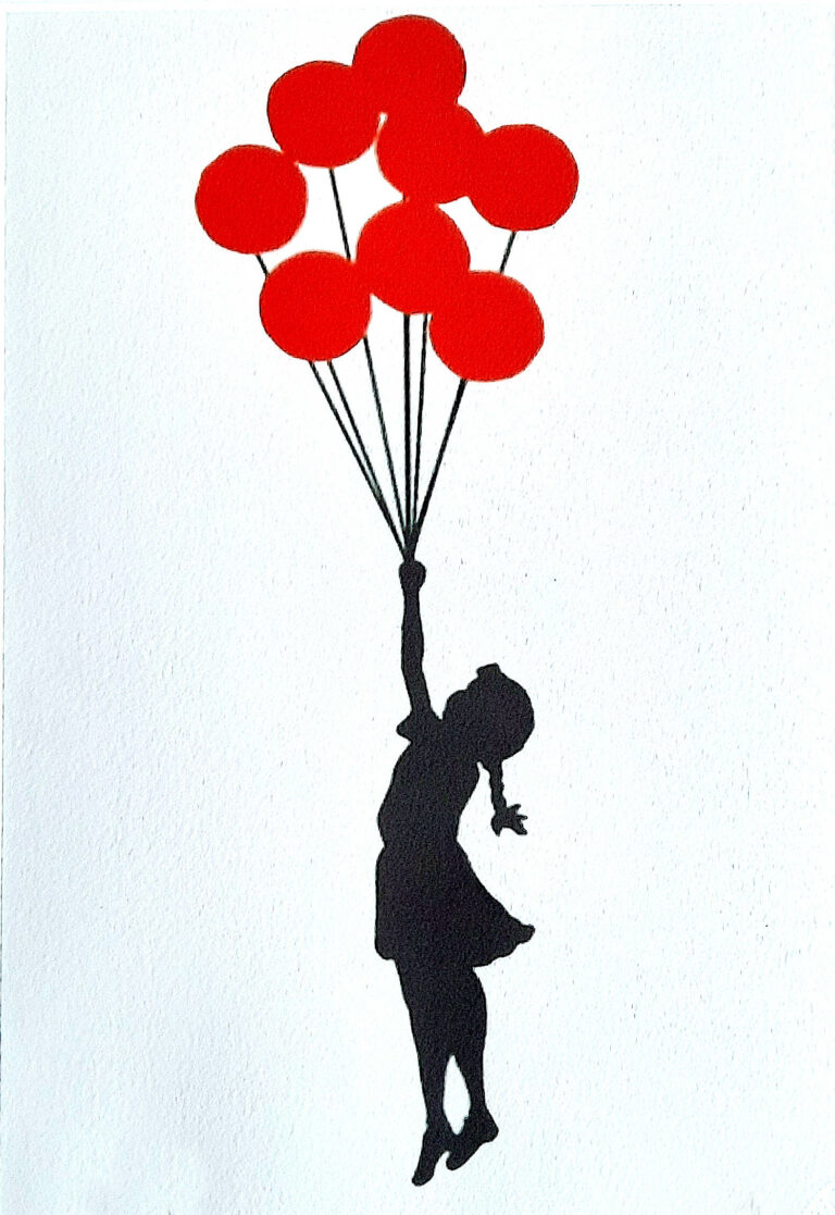 Banksy Girl with balloons Palestine