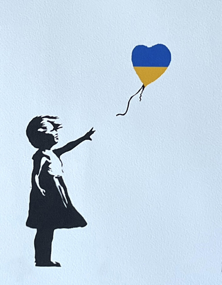 Banksy Girl with a balloon Ukraine