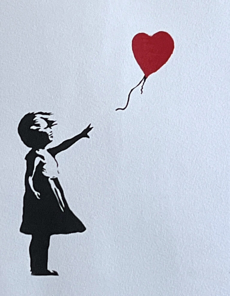 Banksy Girl with a balloon (Grey edition)