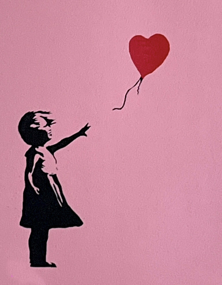 Banksy Girl with a balloon (Pink edition)
