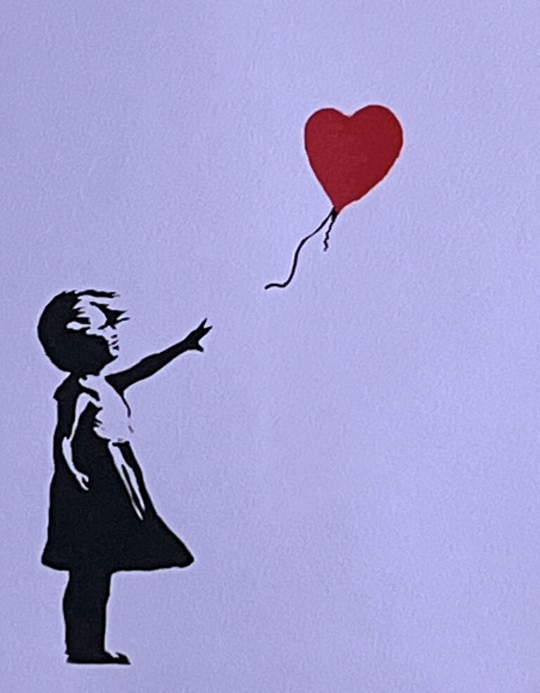 Banksy Girl with a balloon (Purple edition)