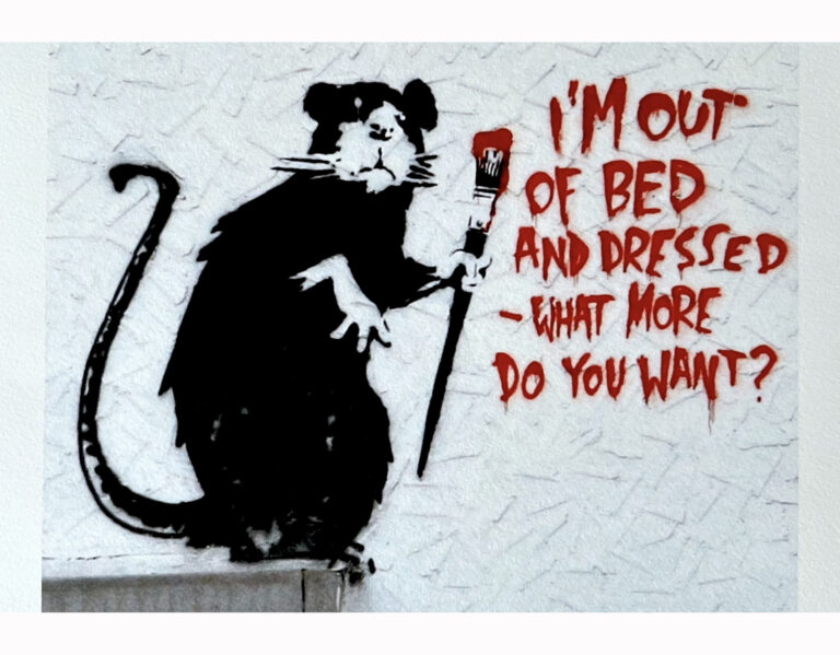 Banksy I am out of Bed