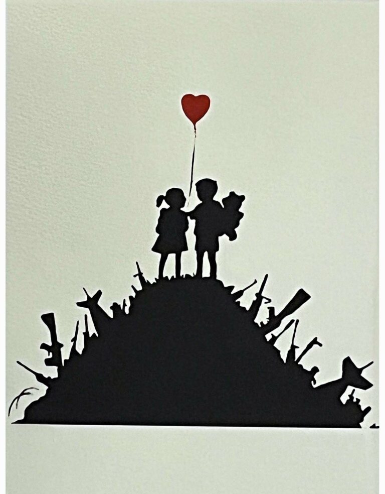 Banksy Kids on gun (cream edition)