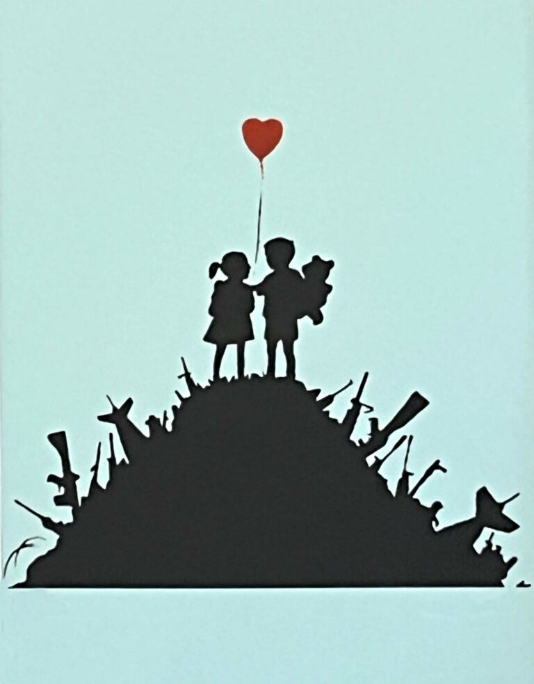 Banksy Kids on gun (Green edition)