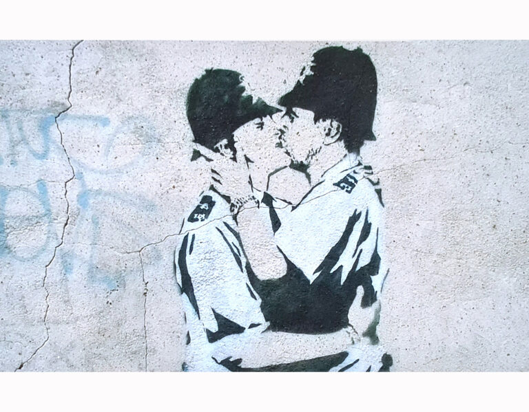 Banksy Kissing Coppers (detail)