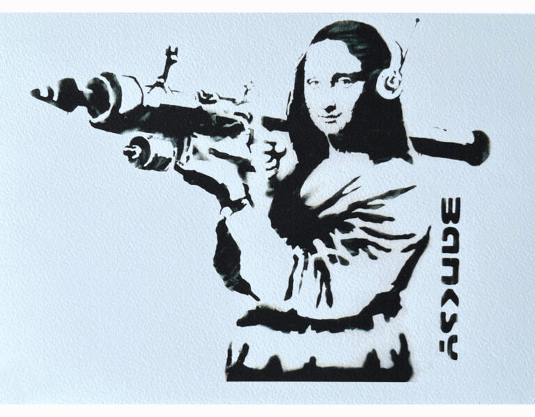 Banksy Mona Lisa with Rocket Launcher