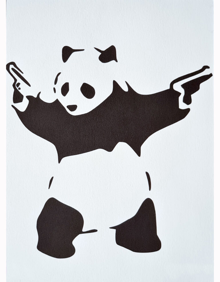 Banksy Panda with guns