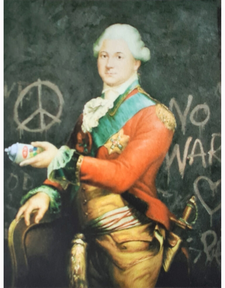 Banksy Soldier with spray