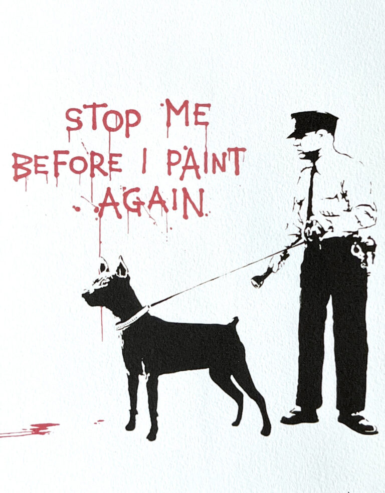 Banksy Stop me before i paint again