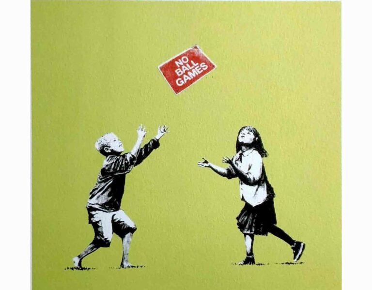 Banksy No ball games green (2009)