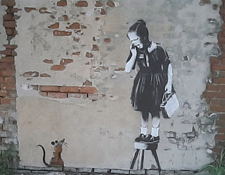 Banksy Rat and Girl