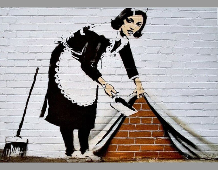 Banksy Sweet under carpet