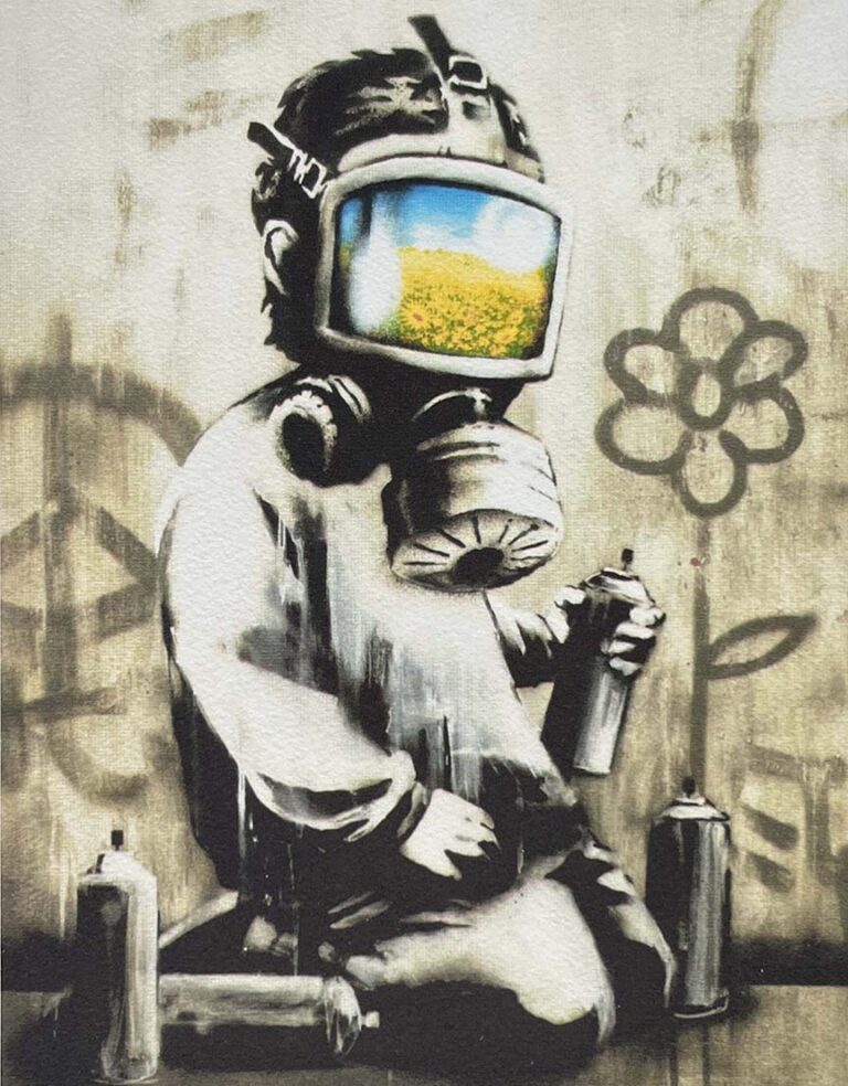 Banksy Child with Gas Mask