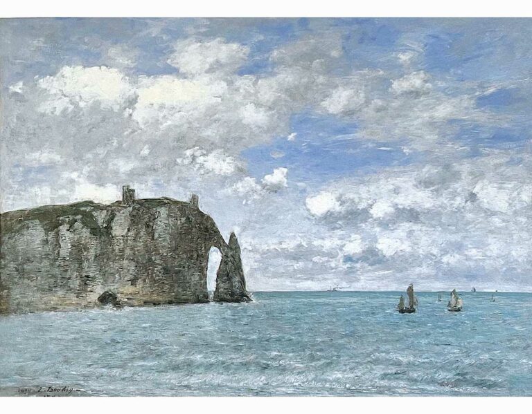 Boudin Étretat. La falaise d'Aval (1890)