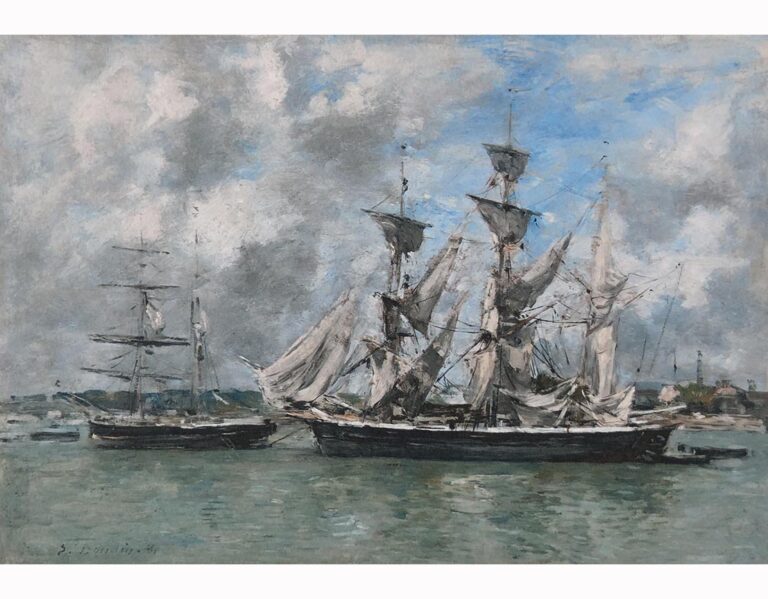 Boudin Trois-Mats au port (1880)