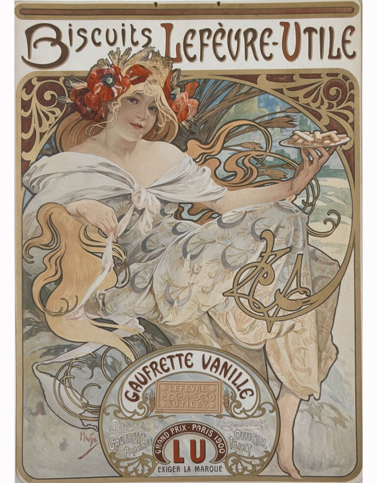 Mucha Biscuits Lefèvre-Utile: Gaufrette Vanille (1896)