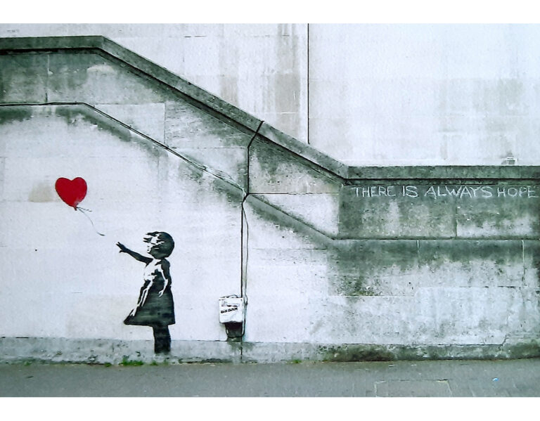 Banksy Girl with red ballon (2014)