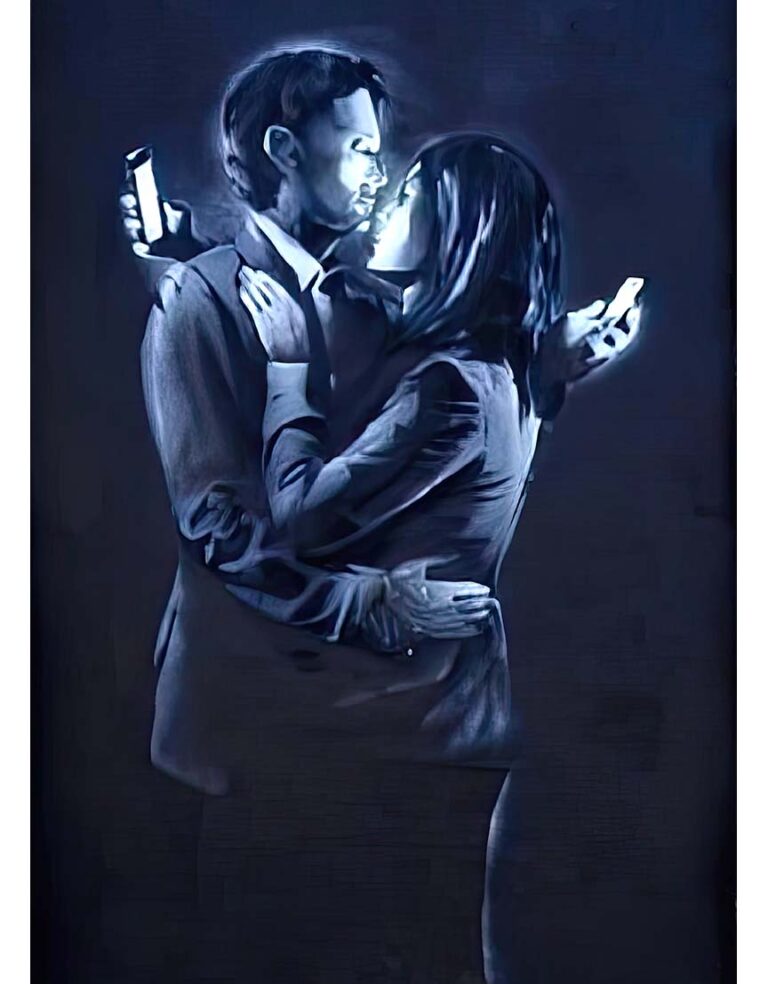Banksy Mobile Lovers