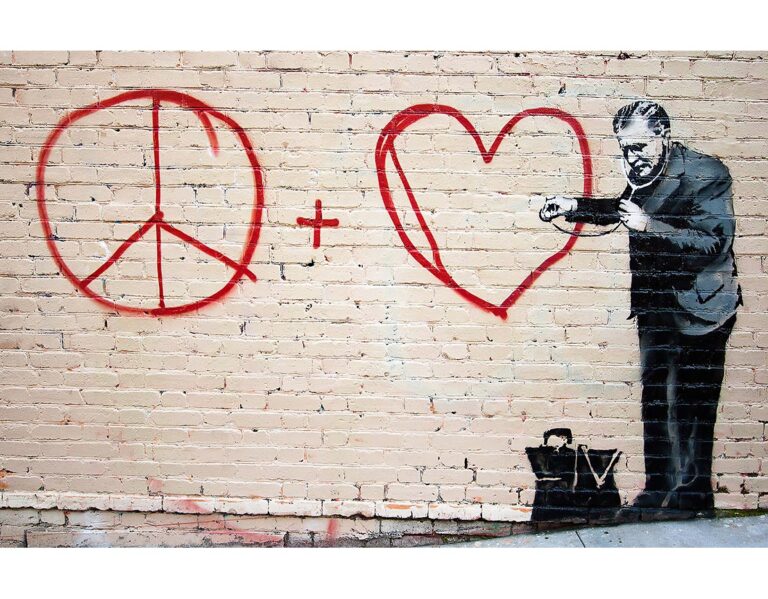 Banksy Peace and love doctor