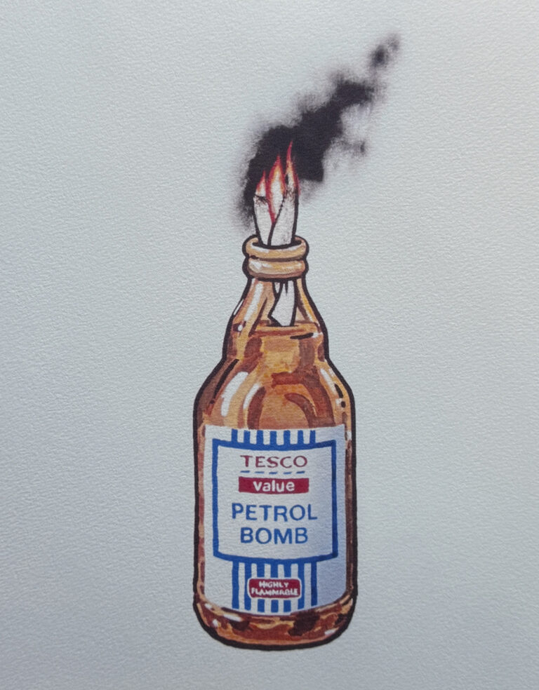 Banksy Tesco Petrol bomb