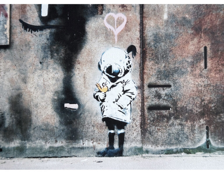 Banksy Space girl with bird