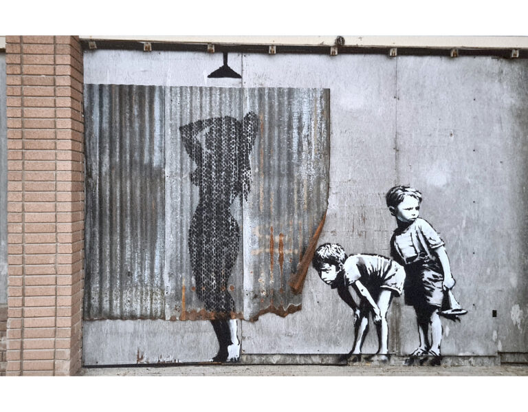 Banksy Woman showering