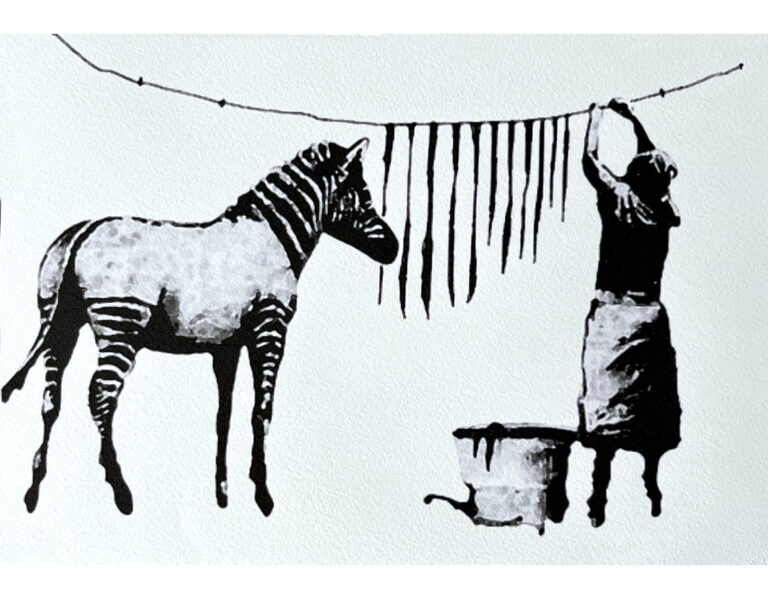 Banksy Zebra (white and black)