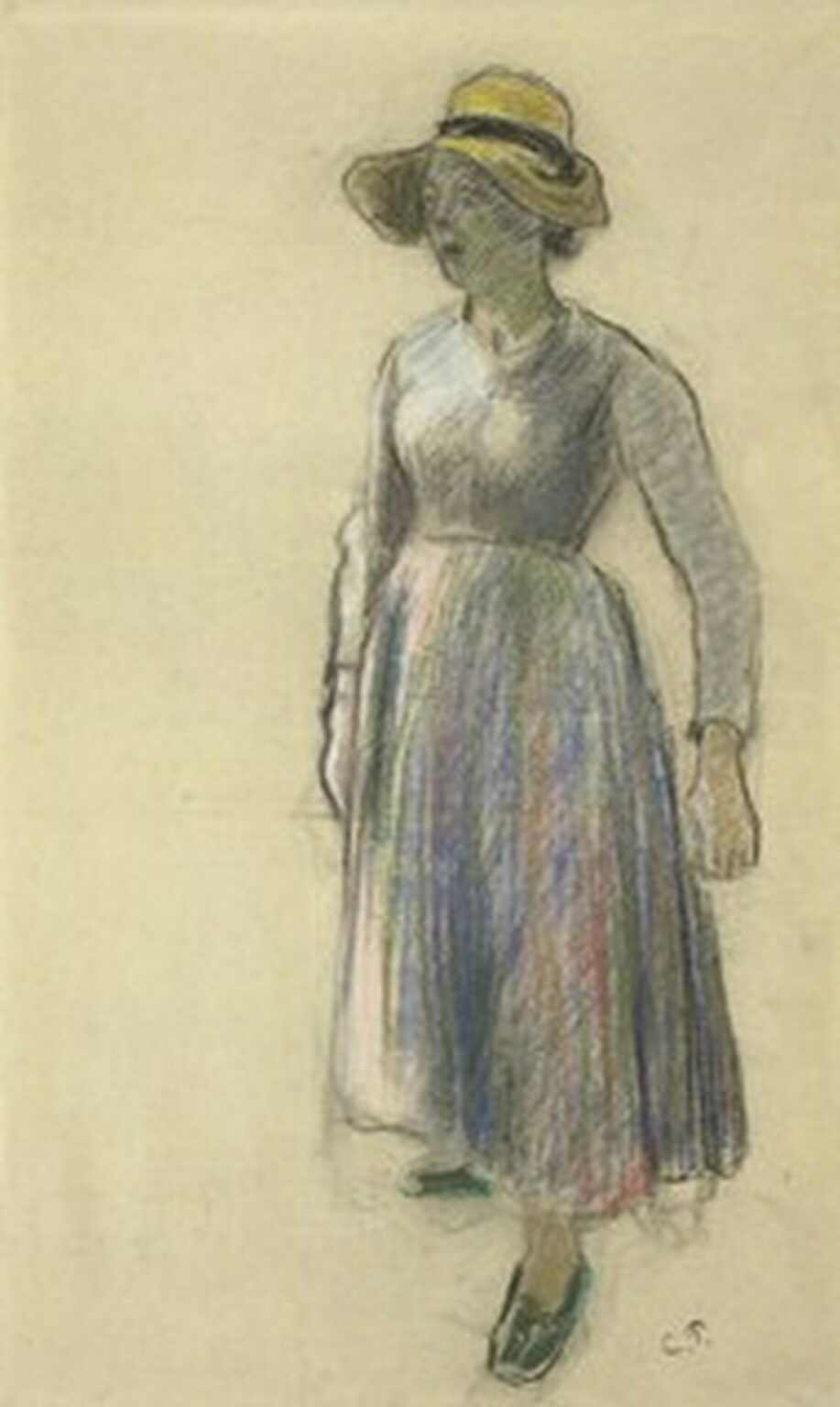 Pissarro A Peasant Girl in a Straw Hat (c. 1892)