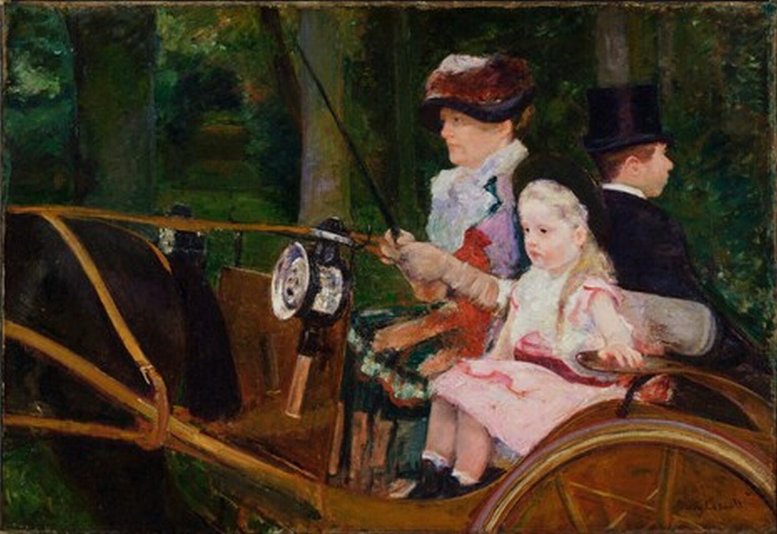 Cassatt A Woman and a Girl Driving (1881)
