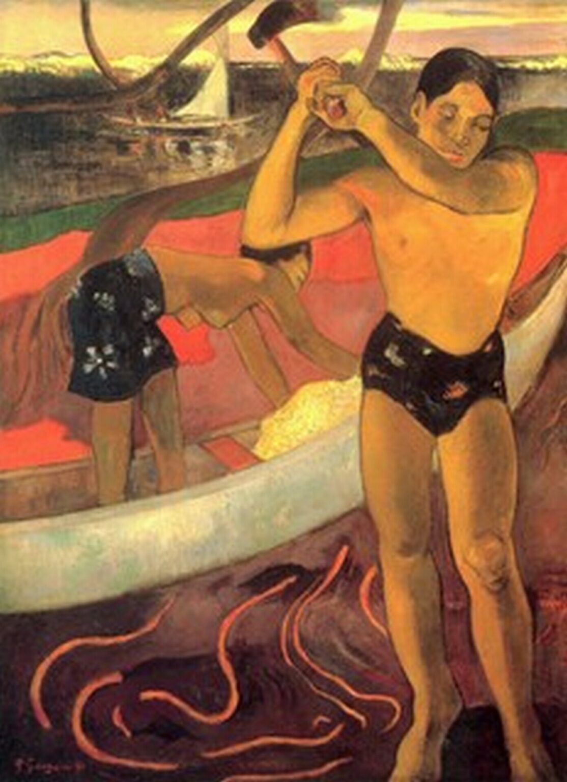 Gauguin A man with axe (1891)