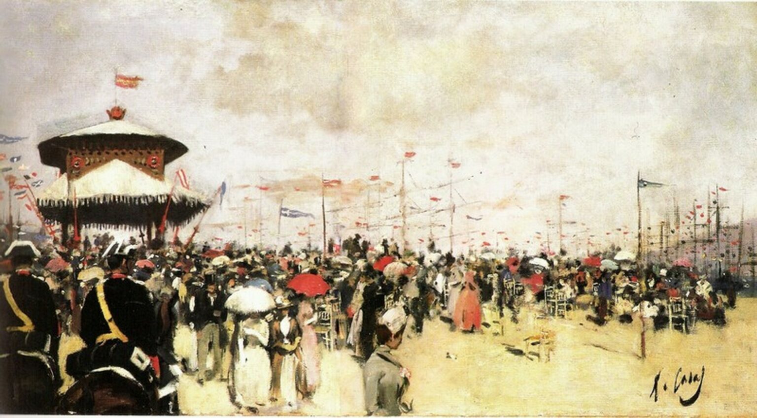 Casas Alfonso XIII inagura les regates (Port de Barcelona, 1888)