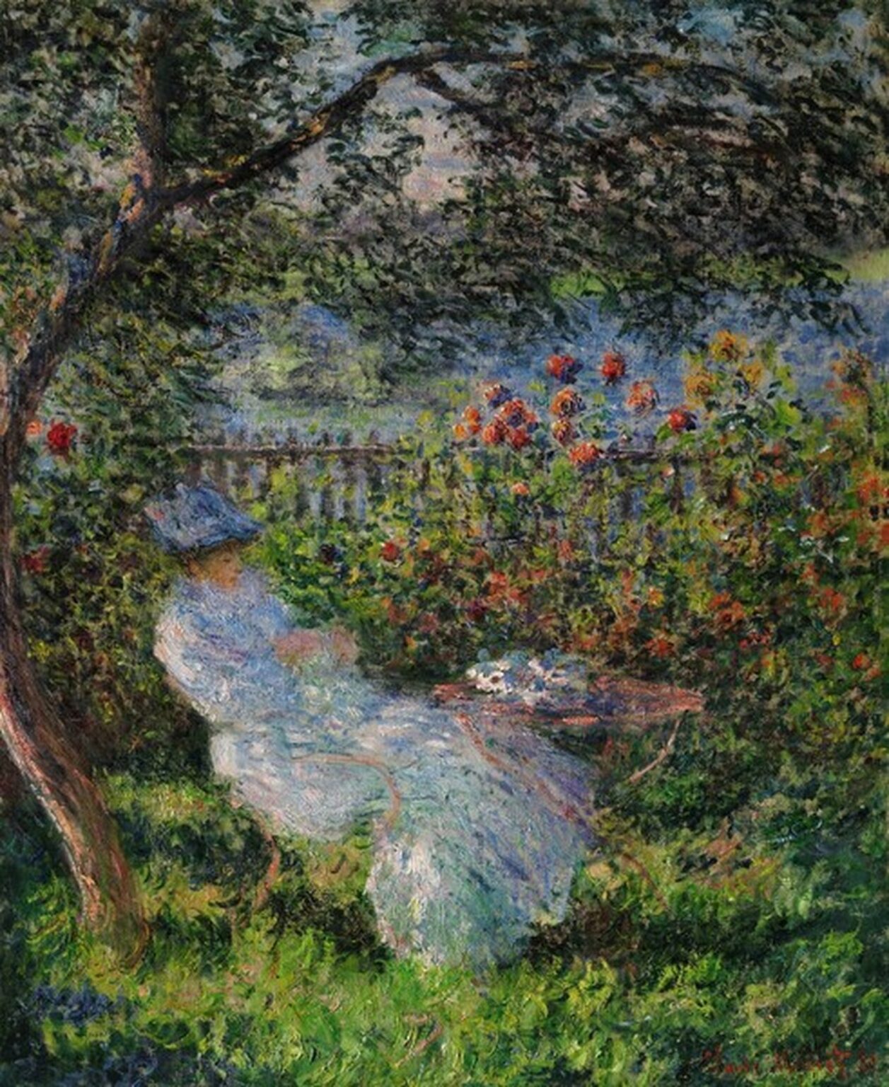 Monet Alice Hoschedé au jardin