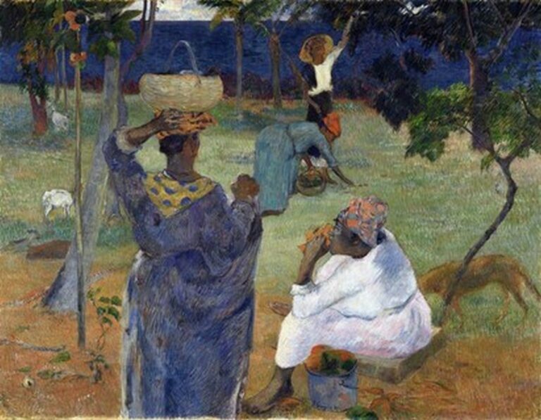 Gauguin Among the Mangoes (La Cueillette des Fruits) (1887)