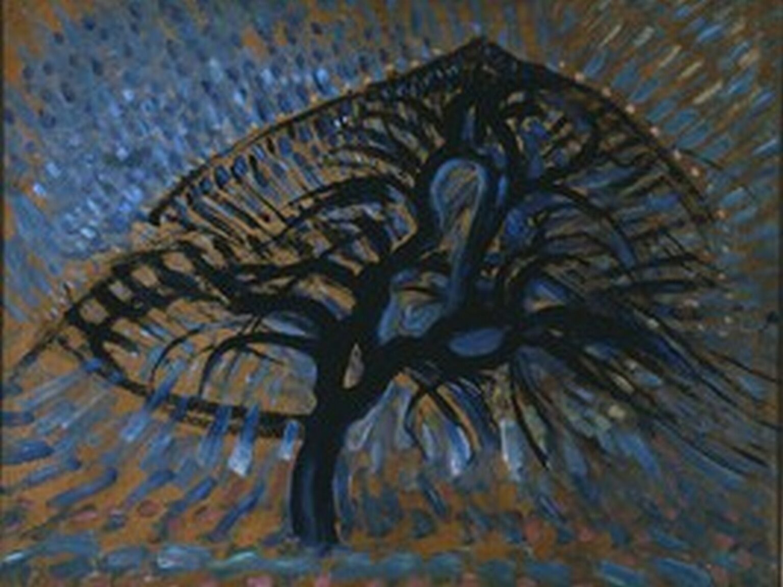 Mondrian Apple Tree (Pointillist Version, 1908-09)