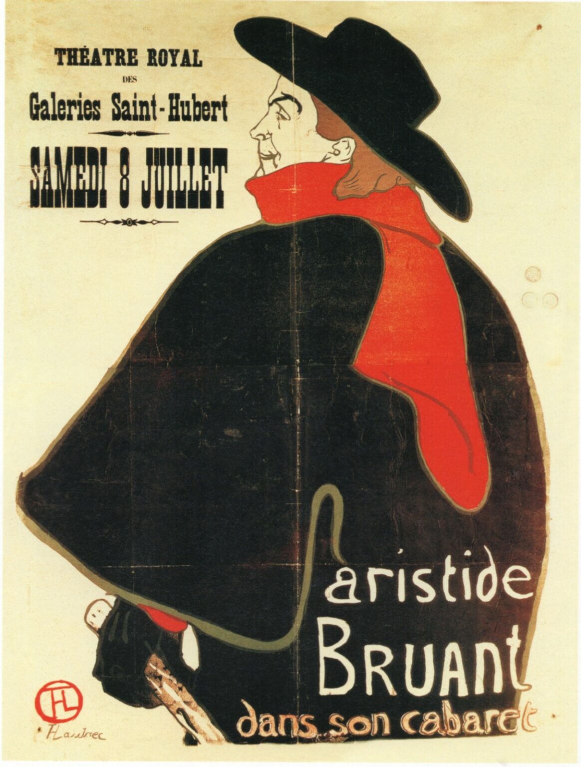 Toulouse-Lautrec Aristide Bruant en su cabaret (Cartel, 1893)