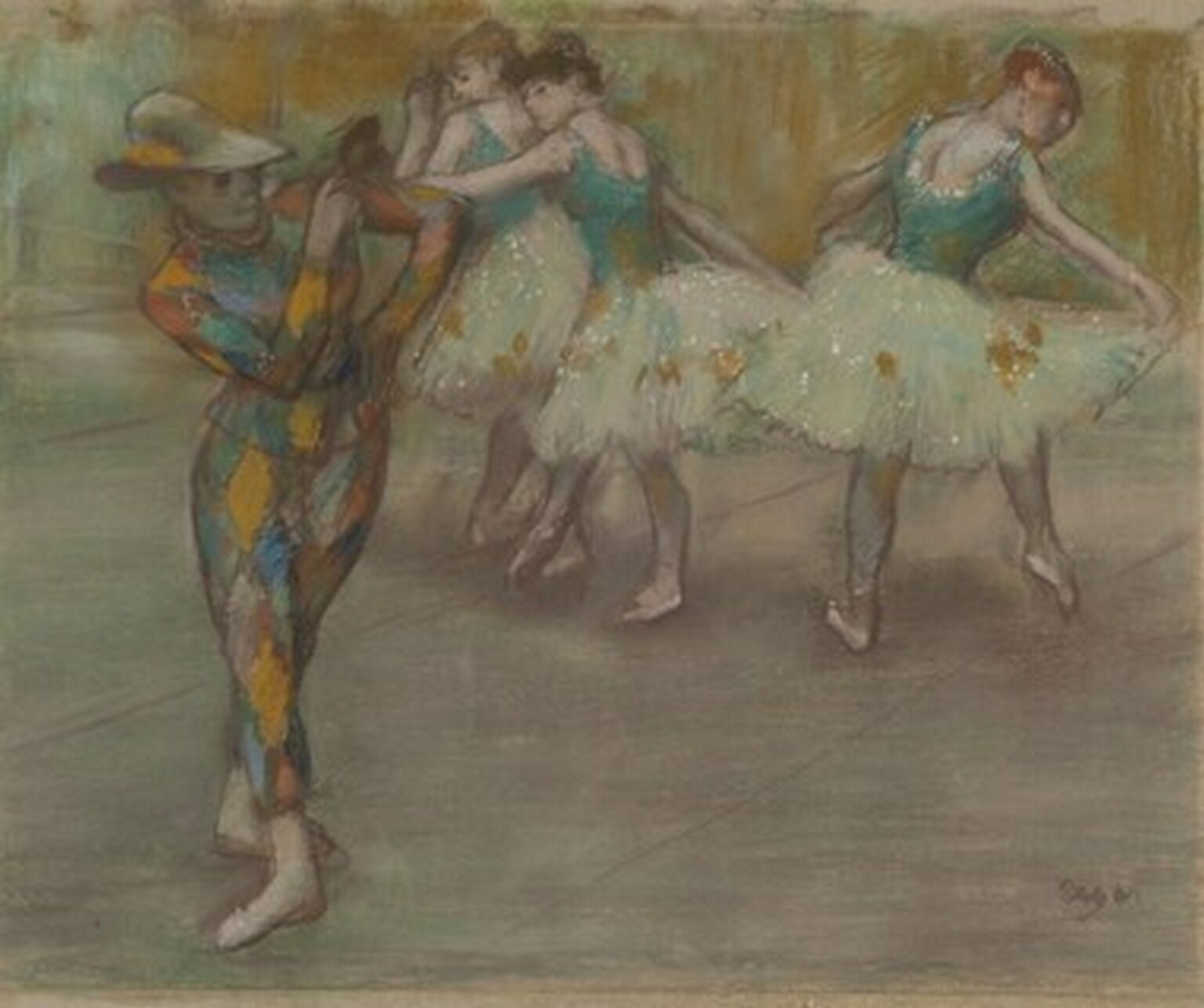 Degas Arlequin danse (c. 1890)