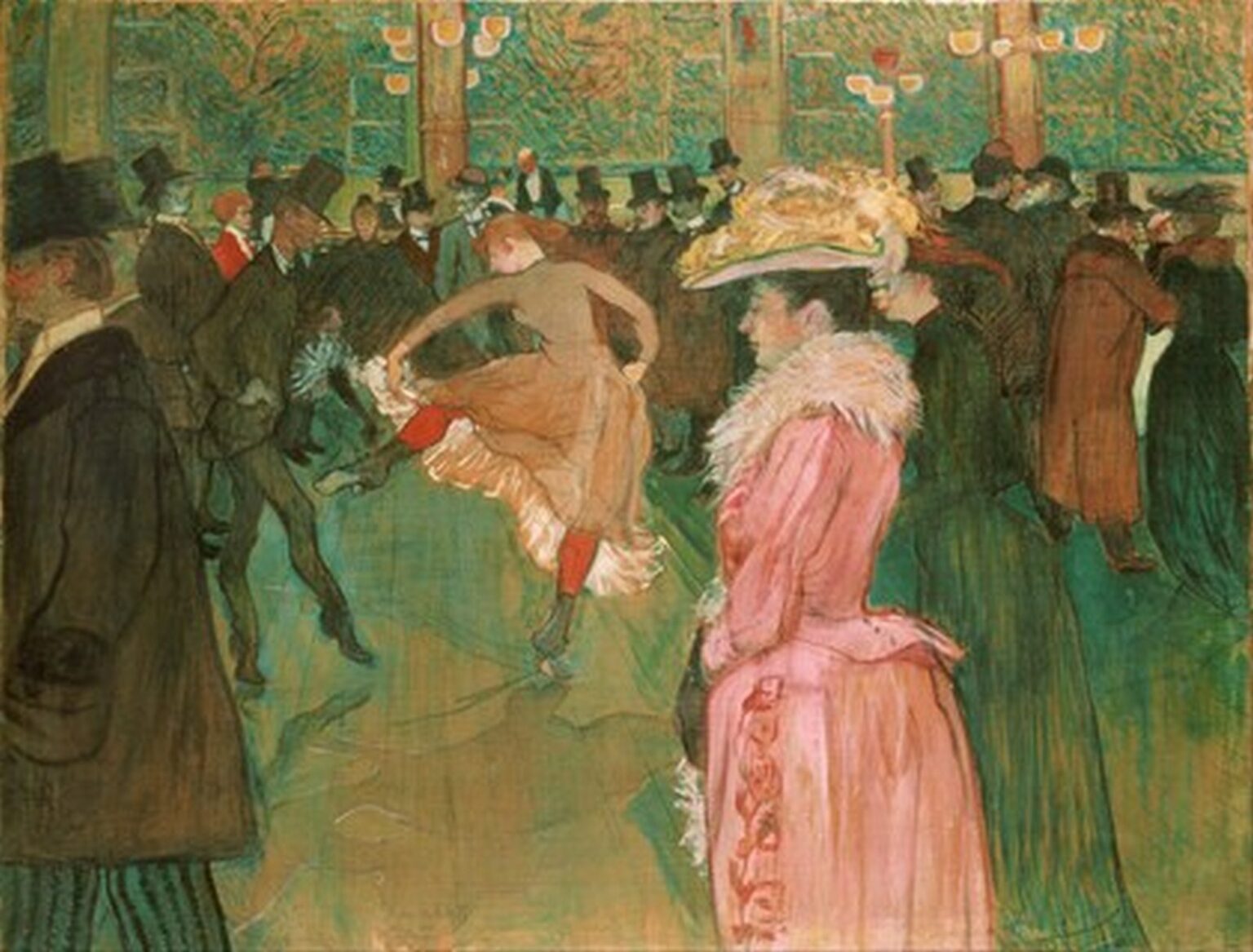 Toulouse-Lautrec At the Moulin Rouge-The Dance (1889-90)