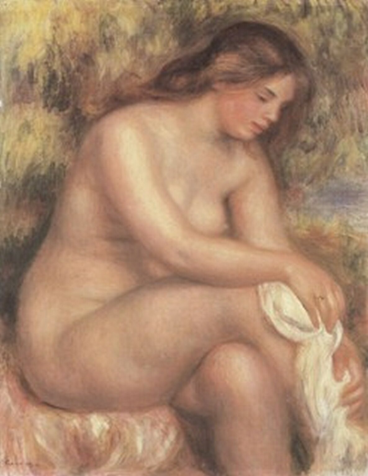 Renoir Bañista secándose la pierna (1910)