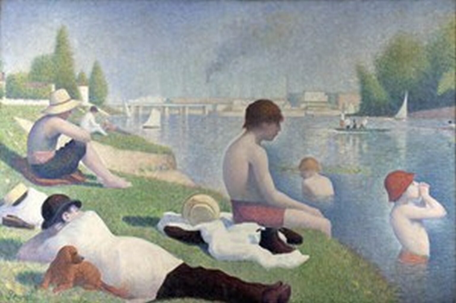 Seurat Baño en Asnières (1884)