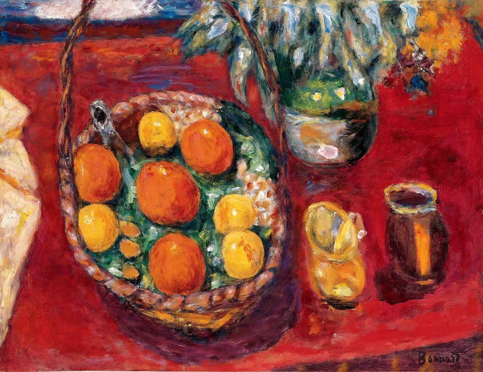 Bonnard Basket of fruit oranges and persimmons (1940)