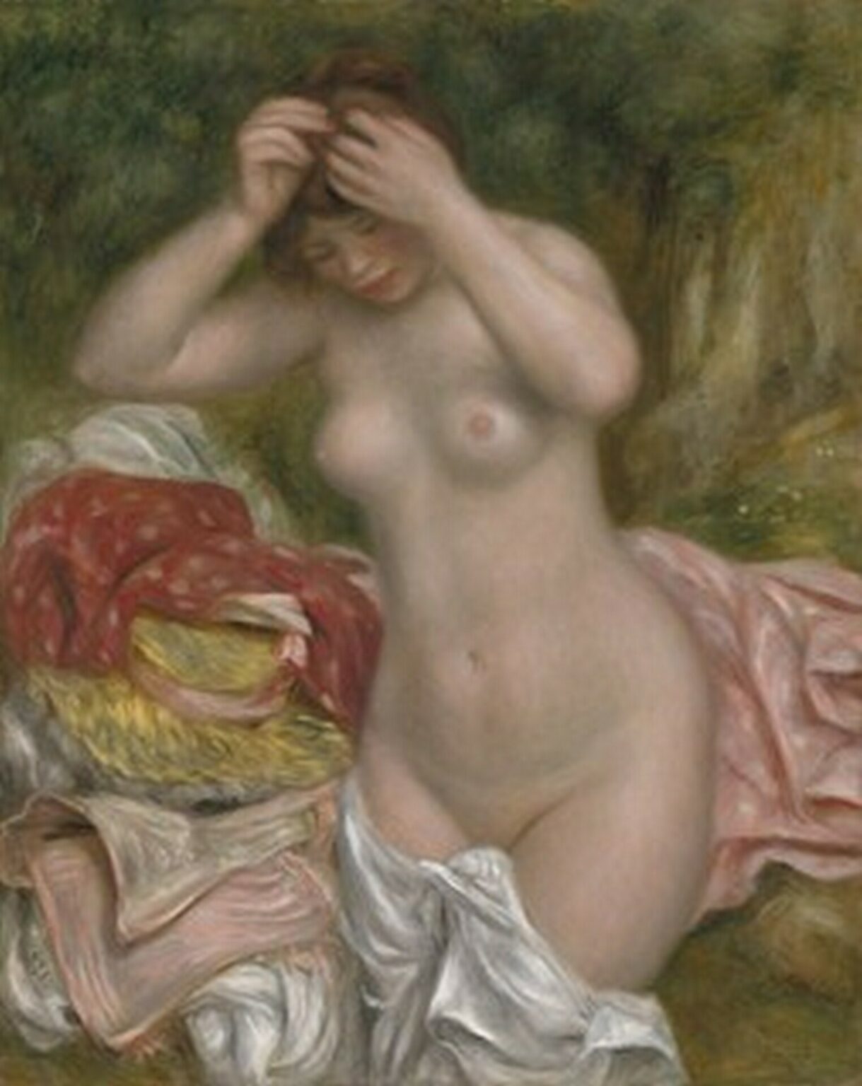 Renoir Bather Arranging Her Hair (1893)