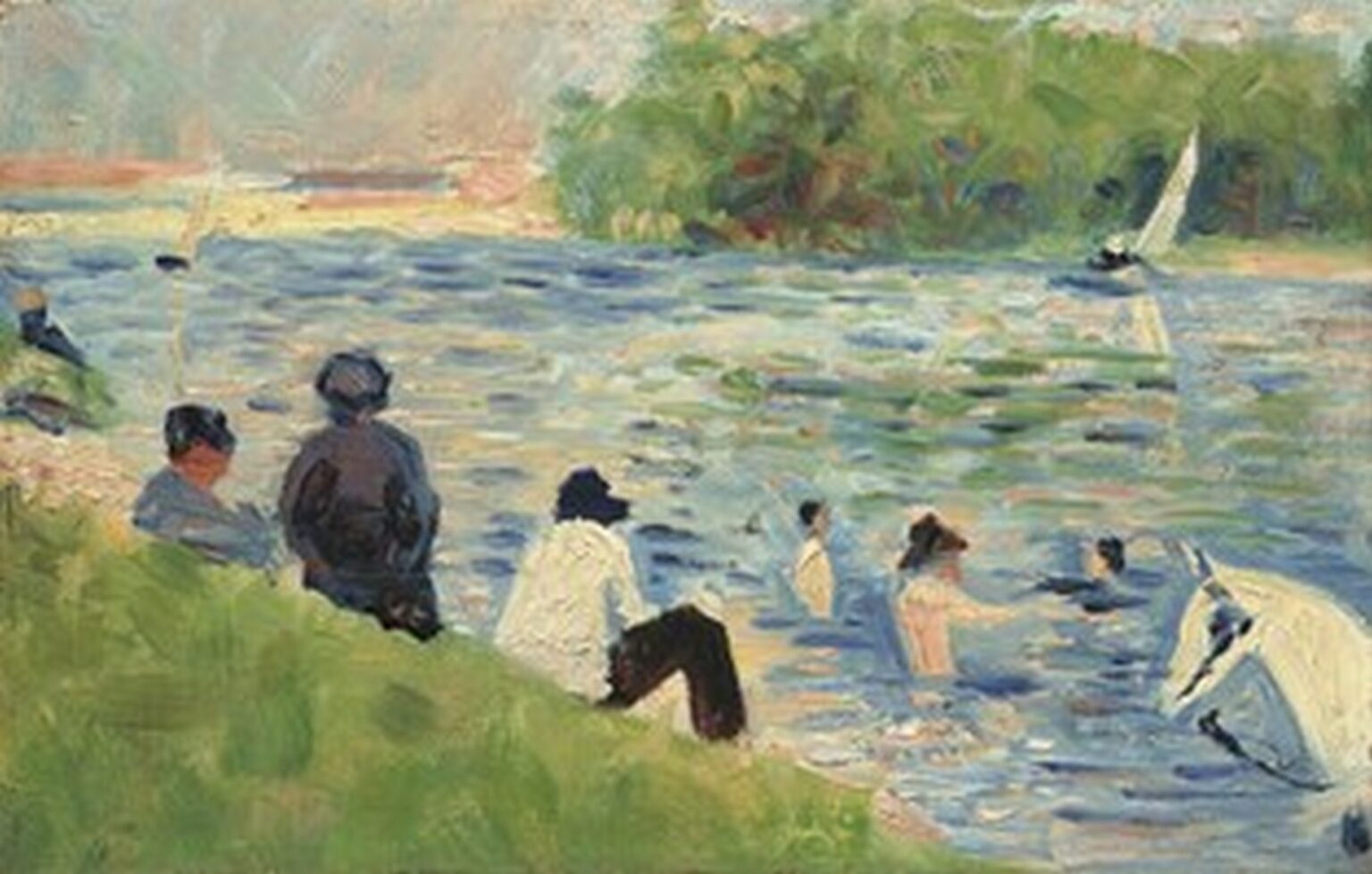 Seurat Bathers (Study for "Bathers at Asnières", 1883-1884)