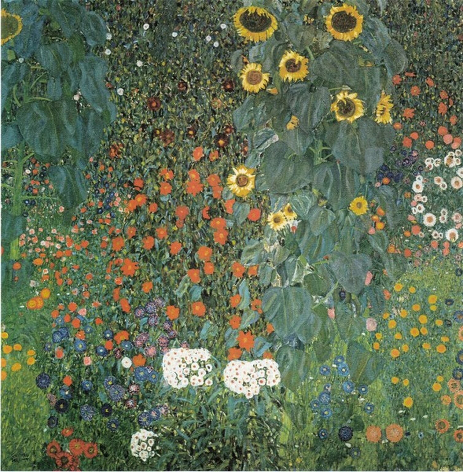 Klimt Bauerngarten mit Sonnenblumen (c.1907)