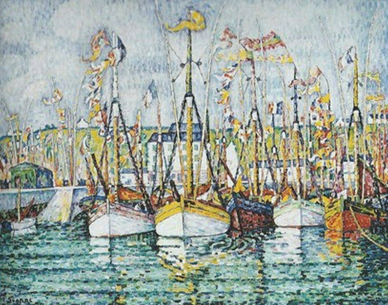 Signac Béenédiction des thoniers à Groix (c. 1923)