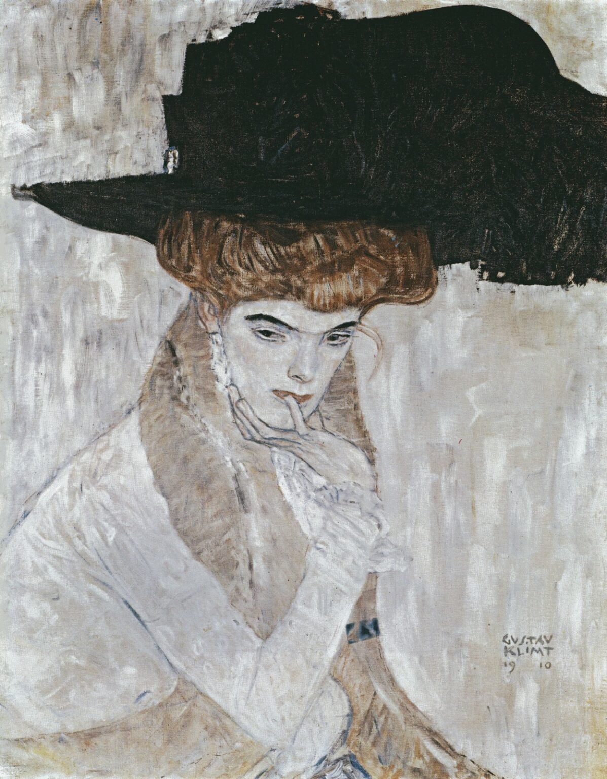Klimt Black Feather Hat (1910)