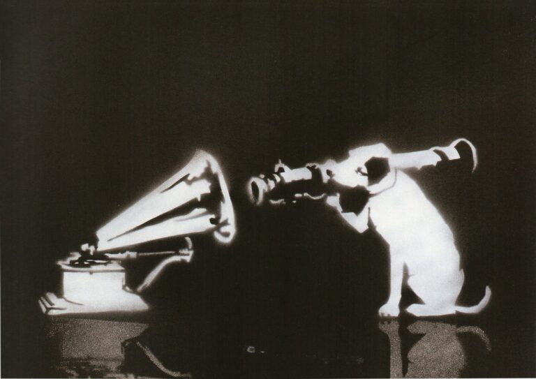 Banksy Black White Hmv Rocket Dog