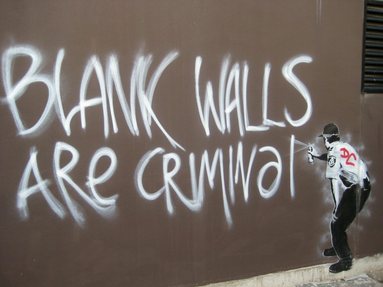 Banksy Blank Walls are Criminal